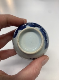 A collection of 24 Chinese blue, white and polychrome wares, 18th C.