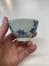 A collection of 24 Chinese blue, white and polychrome wares, 18th C.