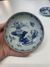 A collection of 24 Chinese blue, white and polychrome wares, 18th C.