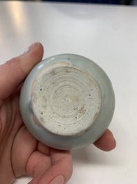 Eight Chinese Longquan celadon jarlets with floral design, Song/Yuan