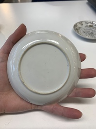 A collection of 24 Chinese blue, white and polychrome wares, 18th C.