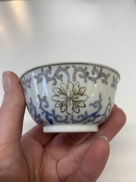 A collection of 24 Chinese blue, white and polychrome wares, 18th C.