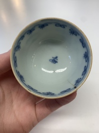 A collection of 24 Chinese blue, white and polychrome wares, 18th C.