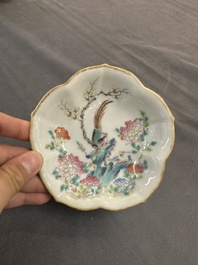 A collection of ten Chinese blue, white, famille rose and qianjiang cai wares, signed Yongzhen Shi 永真氏, 18/19th C.