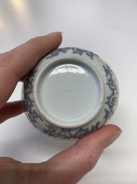 A collection of 24 Chinese blue, white and polychrome wares, 18th C.