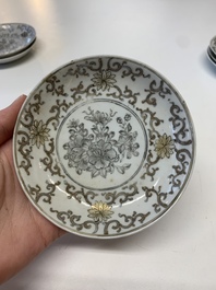 A collection of 24 Chinese blue, white and polychrome wares, 18th C.