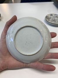 A collection of 24 Chinese blue, white and polychrome wares, 18th C.