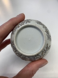 A collection of 24 Chinese blue, white and polychrome wares, 18th C.