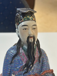 Four Chinese famille rose figures, Ge Yi Tai 戈益泰 mark, 19/20th C.