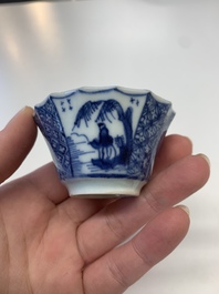 A collection of 24 Chinese blue, white and polychrome wares, 18th C.
