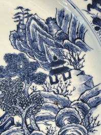 Seven Chinese blue, white, Imari-style and famille rose plates, Kangxi/Qianlong