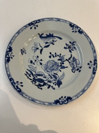 Seven Chinese blue, white, Imari-style and famille rose plates, Kangxi/Qianlong