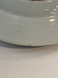 Seven Chinese blue, white, Imari-style and famille rose plates, Kangxi/Qianlong
