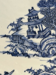 Seven Chinese blue, white, Imari-style and famille rose plates, Kangxi/Qianlong