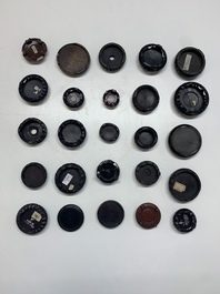 A large collection of 91 Chinese wooden stands, 19/20th C.