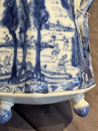 A rare Chinese blue and white 'Europa and the bull' coffeepot and cover, Kangxi