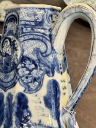 A rare Chinese blue and white 'Europa and the bull' coffeepot and cover, Kangxi