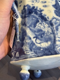 A rare Chinese blue and white 'Europa and the bull' coffeepot and cover, Kangxi