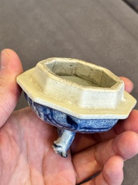 A rare Chinese blue and white 'Europa and the bull' coffeepot and cover, Kangxi