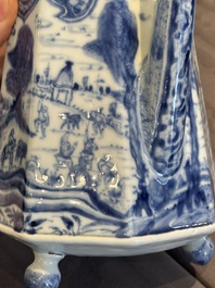 A rare Chinese blue and white 'Europa and the bull' coffeepot and cover, Kangxi