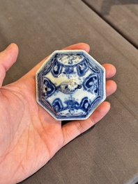 A rare Chinese blue and white 'Europa and the bull' coffeepot and cover, Kangxi
