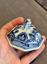 A rare Chinese blue and white 'Europa and the bull' coffeepot and cover, Kangxi