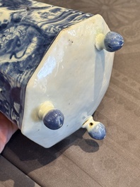 A rare Chinese blue and white 'Europa and the bull' coffeepot and cover, Kangxi