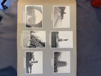 A photo album with sights, landmarks and people of Shanghai, 19/20th C.