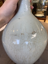 A pale celadon-glazed vase, a jar and a ewer, Asia, 19th C and later