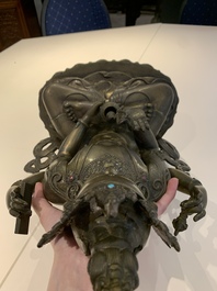 A large Nepalese bronze sculpture of Usnisavijaya, 20th C.