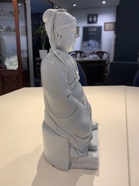 A Chinese Dehua blanc de Chine figure of Wenchang, 20th C.