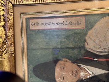 Jean Bouchaud (1891-1977): 'Abbot Monk Liao Ran 了然 of Qiongzhu Temple 筇竹寺', signed and dated 1925
