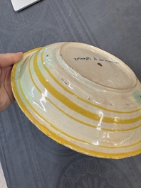 A fine Italian maiolica 'Banquet of Maritime Gods' dish, workshop of Domenico da Venezia, 3rd quarter 16th C.