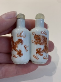 A collection of ten Chinese snuff bottles, various marks, 19/20th C.