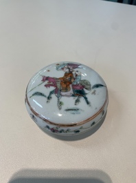 13 Chinese blue, white, famille rose, verte and qianjiang cai wares, 19/20th C.
