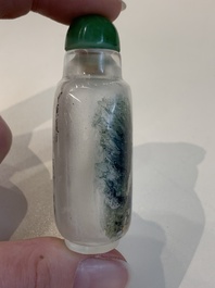 Five Chinese inside-painted glass snuff bottles, signed Ma Shaoxuan 馬少宣, Pu Ru 溥儒 and Ye Zhongsan 葉仲三, 20th C., one dated 1962