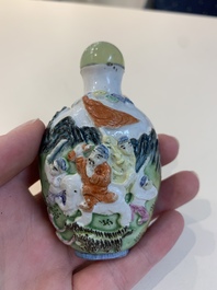 A collection of ten Chinese snuff bottles, various marks, 19/20th C.