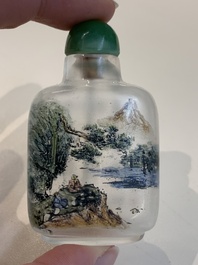Five Chinese inside-painted glass snuff bottles, signed Ma Shaoxuan 馬少宣, Pu Ru 溥儒 and Ye Zhongsan 葉仲三, 20th C., one dated 1962