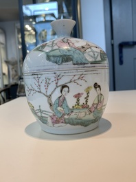 13 Chinese blue, white, famille rose, verte and qianjiang cai wares, 19/20th C.