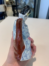 13 Chinese blue, white, famille rose, verte and qianjiang cai wares, 19/20th C.