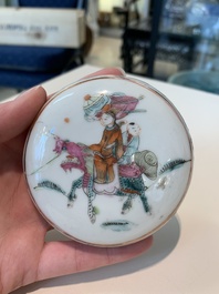 13 Chinese blue, white, famille rose, verte and qianjiang cai wares, 19/20th C.