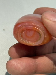 A collection of ten Chinese agate snuff bottles, 20th C.