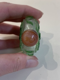 A collection of 14 Peking glass snuff bottles, 19/20th C.