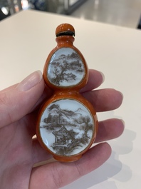 A collection of ten Chinese snuff bottles, various marks, 19/20th C.