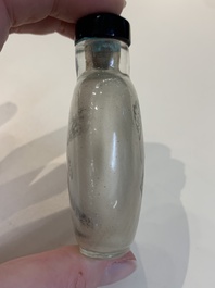 Five Chinese inside-painted glass snuff bottles, signed Ma Shaoxuan 馬少宣, Pu Ru 溥儒 and Ye Zhongsan 葉仲三, 20th C., one dated 1962