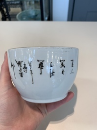 13 Chinese blue, white, famille rose, verte and qianjiang cai wares, 19/20th C.