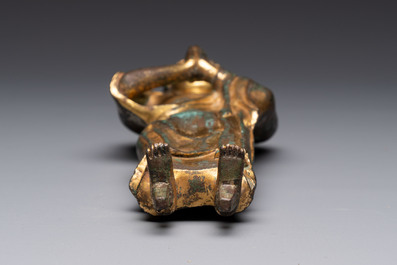 A fine Chinese gilt-bronze standing Buddha, Dali Kingdom, Yunnan, 11/12th C.