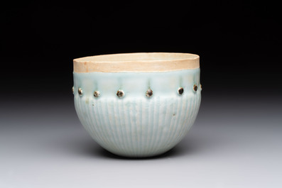 A Chinese russet-glazed qingbai Buddhist bowl, Song or later