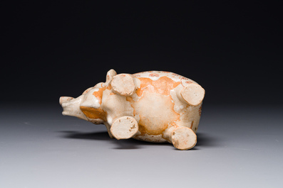 A rare Annamese or Vietnamese polychrome-enamelled 'elephant' jug, 16th C.
