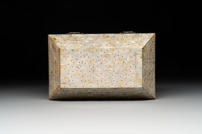 An Indo-Portuguese mother-of-pearl casket, Gujarat, 18th C.